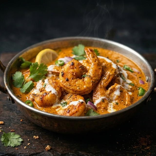 Shrimp Tikka Masala.