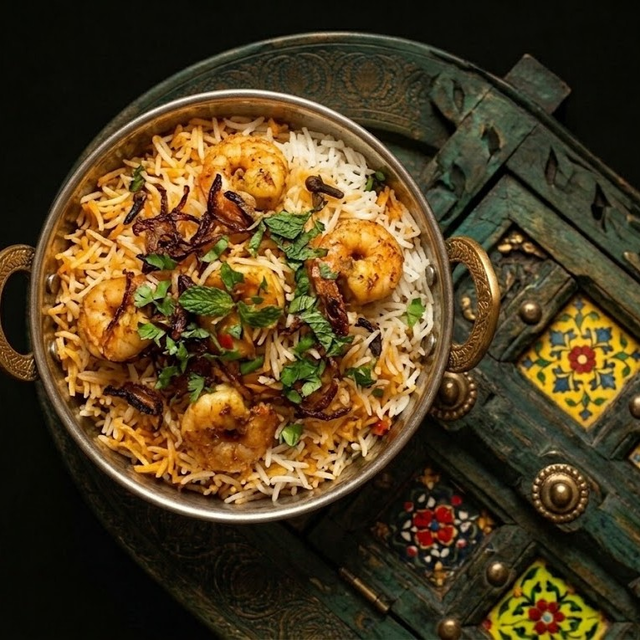 Shrimp Biryani.